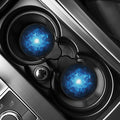 Blue Plasma Energy Print Car Coasters
