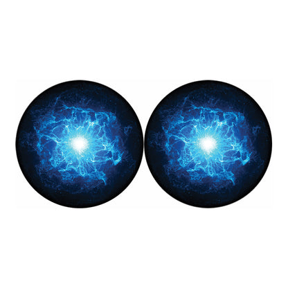 Blue Plasma Energy Print Car Coasters