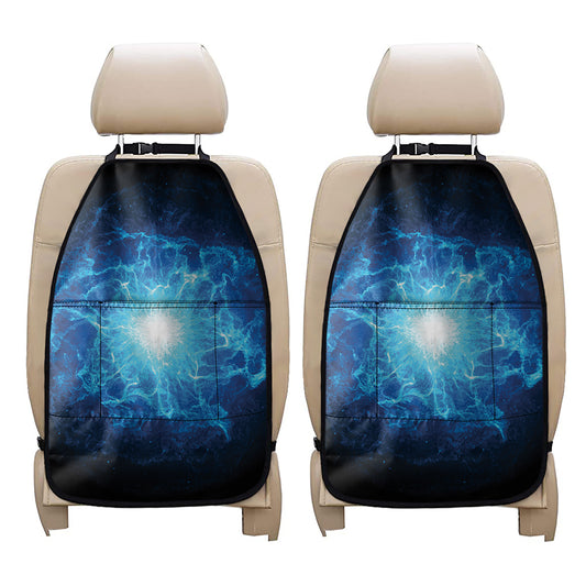 Blue Plasma Energy Print Car Seat Organizers