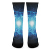 Blue Plasma Energy Print Crew Socks