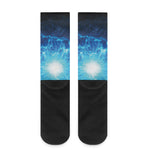 Blue Plasma Energy Print Crew Socks