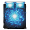 Blue Plasma Energy Print Duvet Cover Bedding Set