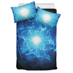 Blue Plasma Energy Print Duvet Cover Bedding Set