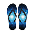 Blue Plasma Energy Print Flip Flops