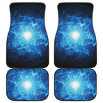 Blue Plasma Energy Print Front and Back Car Floor Mats