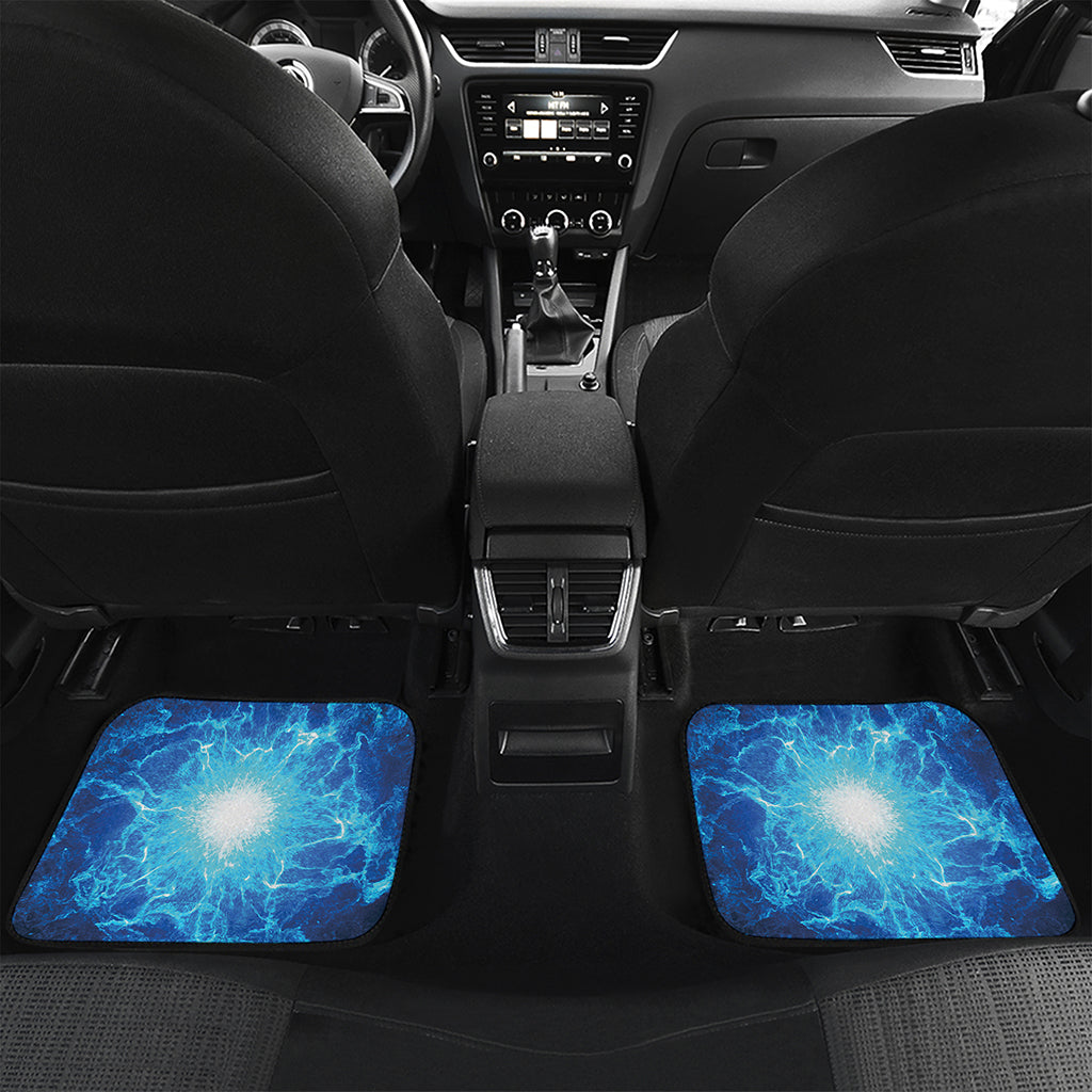 Blue Plasma Energy Print Front and Back Car Floor Mats