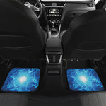 Blue Plasma Energy Print Front and Back Car Floor Mats