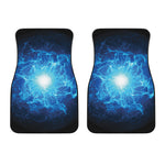 Blue Plasma Energy Print Front Car Floor Mats