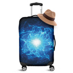 Blue Plasma Energy Print Luggage Cover