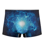Blue Plasma Energy Print Men's Boxer Briefs