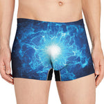 Blue Plasma Energy Print Men's Boxer Briefs