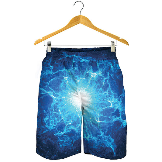 Blue Plasma Energy Print Men's Shorts