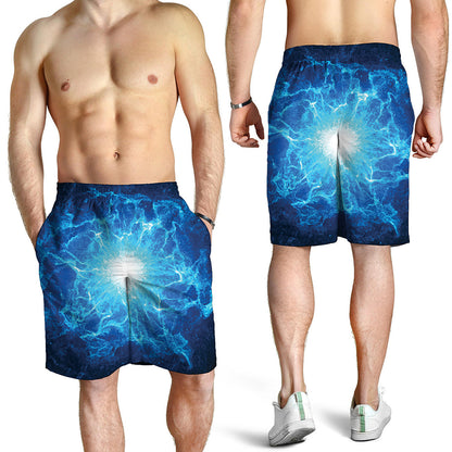 Blue Plasma Energy Print Men's Shorts