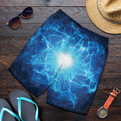 Blue Plasma Energy Print Men's Shorts