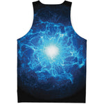 Blue Plasma Energy Print Men's Tank Top