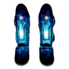 Blue Plasma Energy Print Muay Thai Shin Guard