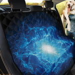 Blue Plasma Energy Print Pet Car Back Seat Cover