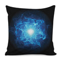 Blue Plasma Energy Print Pillow Cover