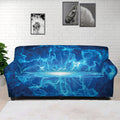 Blue Plasma Energy Print Sofa Cover