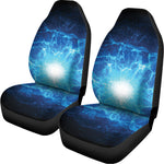 Blue Plasma Energy Print Universal Fit Car Seat Covers