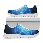 Blue Plasma Energy Print White Sneakers
