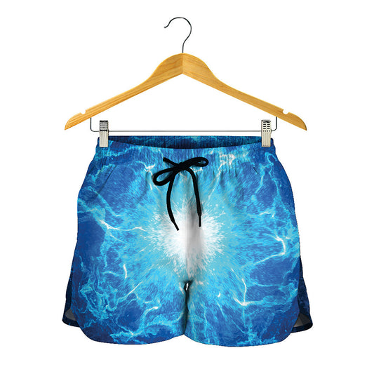 Blue Plasma Energy Print Women's Shorts