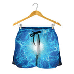 Blue Plasma Energy Print Women's Shorts