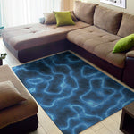 Blue Plasma Print Area Rug