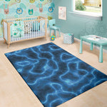 Blue Plasma Print Area Rug