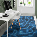 Blue Plasma Print Area Rug