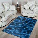 Blue Plasma Print Area Rug