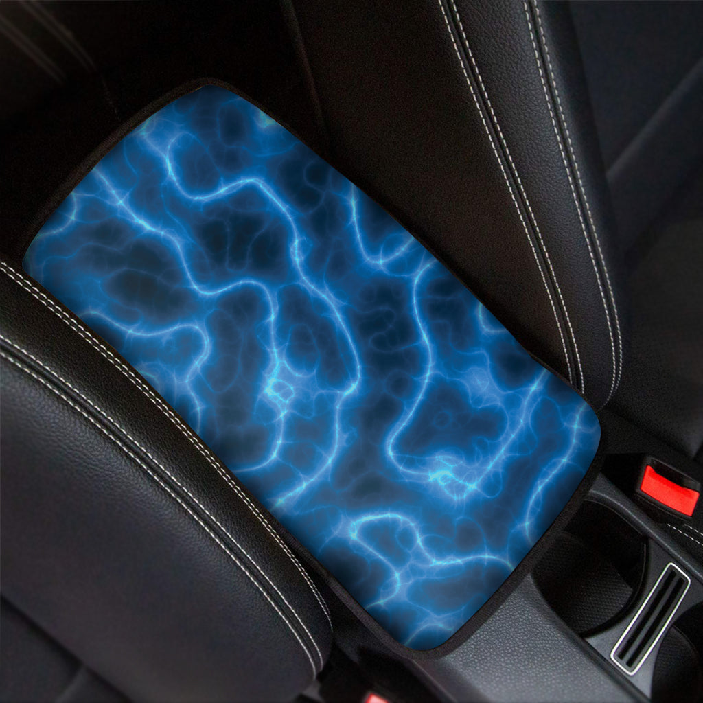 Blue Plasma Print Car Center Console Cover