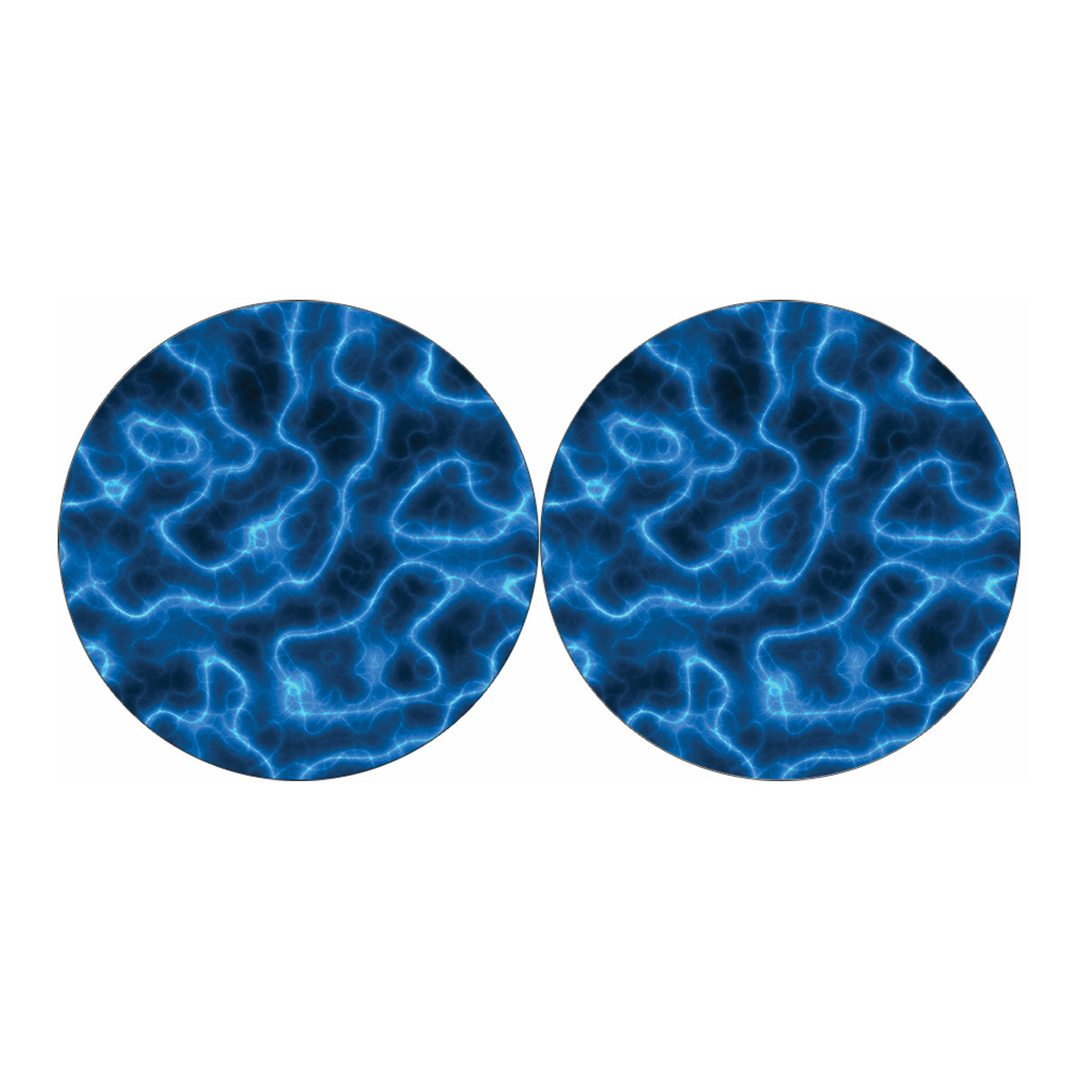 Blue Plasma Print Car Coasters
