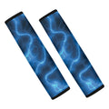 Blue Plasma Print Car Seat Belt Covers