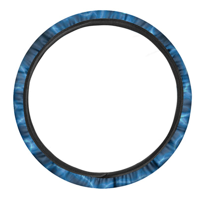 Blue Plasma Print Car Steering Wheel Cover