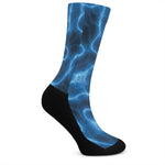 Blue Plasma Print Crew Socks