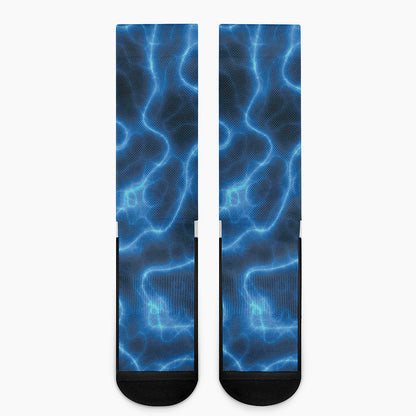 Blue Plasma Print Crew Socks