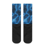 Blue Plasma Print Crew Socks