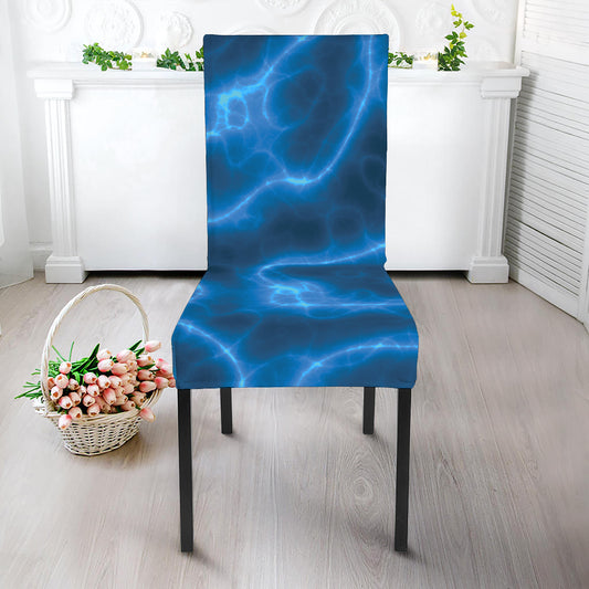 Blue Plasma Print Dining Chair Slipcover