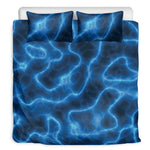 Blue Plasma Print Duvet Cover Bedding Set
