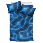 Blue Plasma Print Duvet Cover Bedding Set