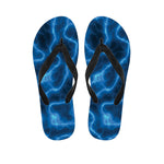 Blue Plasma Print Flip Flops