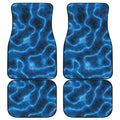 Blue Plasma Print Front and Back Car Floor Mats