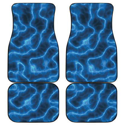 Blue Plasma Print Front and Back Car Floor Mats