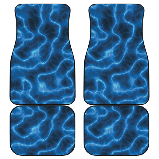 Blue Plasma Print Front and Back Car Floor Mats