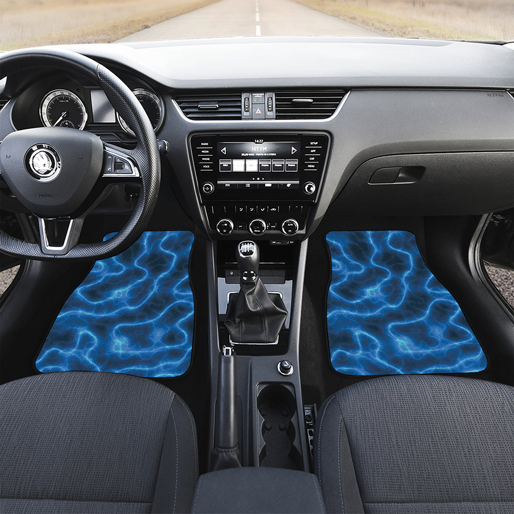 Blue Plasma Print Front and Back Car Floor Mats