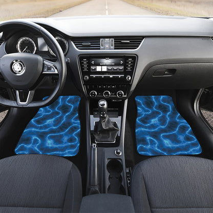 Blue Plasma Print Front and Back Car Floor Mats