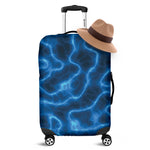Blue Plasma Print Luggage Cover