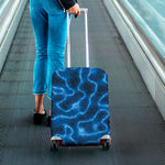 Blue Plasma Print Luggage Cover