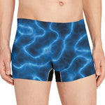 Blue Plasma Print Men's Boxer Briefs
